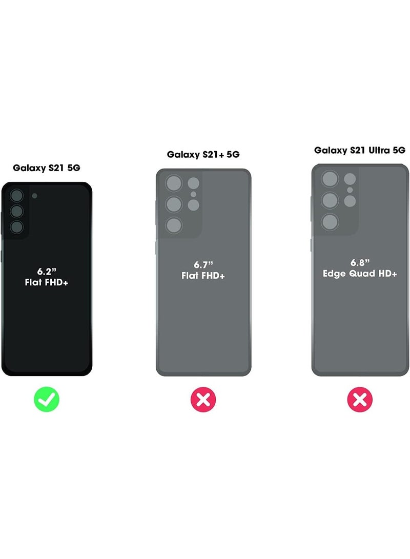 م اكس م غطاء جوال سامسونج جالاكسي S21 5G , سلسلة كلير، تصميم شيل شوكد، لون وردي متغير اللون وحماية كاملة (لـ Galaxy S21 فقط) - Image 3